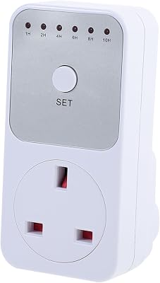 Holibanna Electronic Timer Plug Red uces Long-term Power Consumption for Indoor Use Countdown Outlet with 1-10 Hour Mechanical Timer and Prevents Overcharging Suitable for Fans