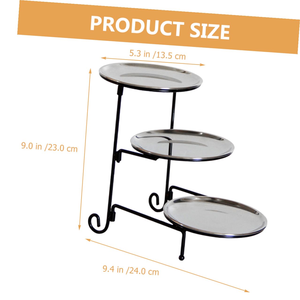 Gatuida Soporte en Acero Inoxidable de 3 Niveles para Pasteles Servir