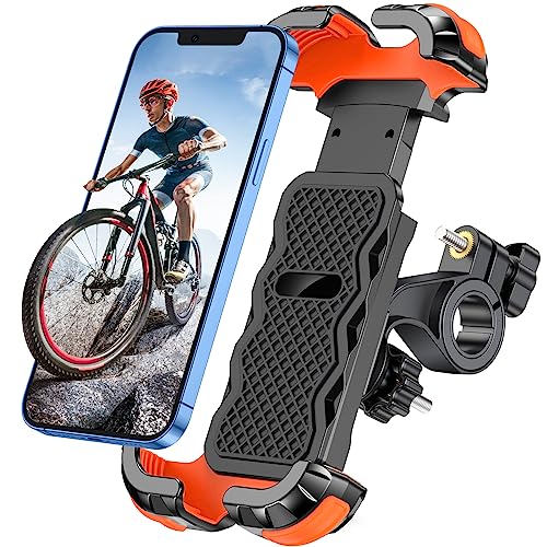 Zewdov Bike Phone Mount 360° Rotatable, [Secure Lock] Bike Phone Holder For Handlebars, Motorcycle Phone Mount Compatible With Iphone/Galaxy 4.7-6.8'' Phone, Fits Electric/Mountain/Scooter Bikes #TOP7
