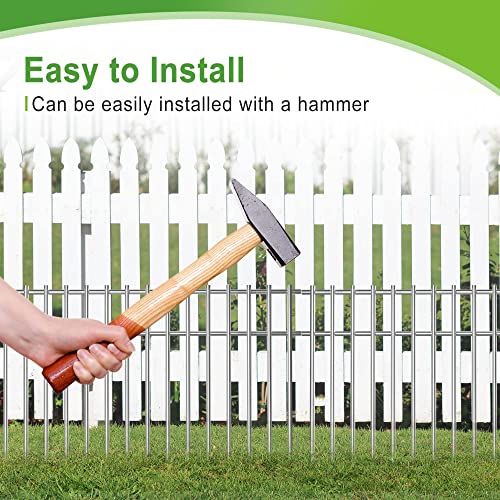 Pexfix 6 Pack No Dig Fence Animal Barrier Fence 25X14-Inch Underground Decorative Garden Fence, Rustproof Metal Dog Fence Ground Fence Stakes For Outdoor Garden Yard Patio #TOP6