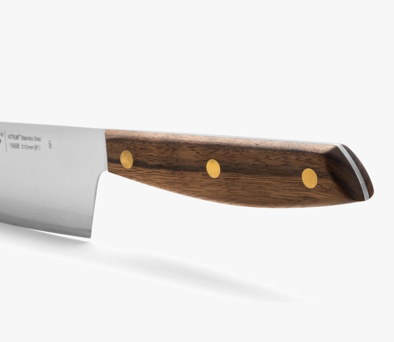 Arcos Chef Knife 8 Inch Stainless Steel. Professional Kitchen Knife for Cooking. Ovengkol Wood Handle 100% natural FSC and 210 mm Blade. Series Nordika