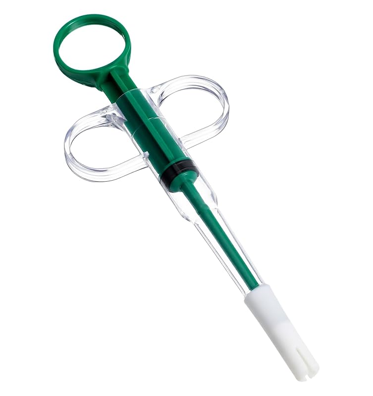 Aplicador de comprimidos para gatos com ponta fixa de silicone ValueBargain – Verde, 1 unidade
