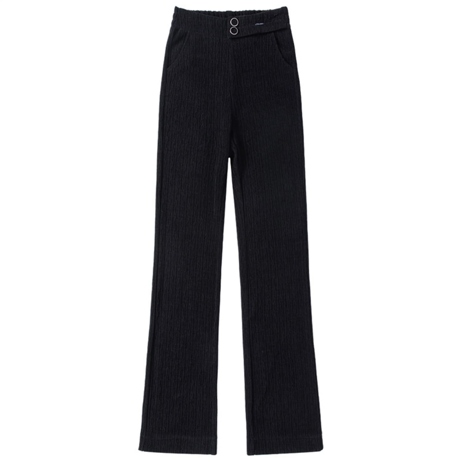 Corduroy Wide Leg Trousers for Women In Spring, Autumn and Winter, Loose Flare Trousers, Casual Straight Tube Micro Pull Trousers for Women