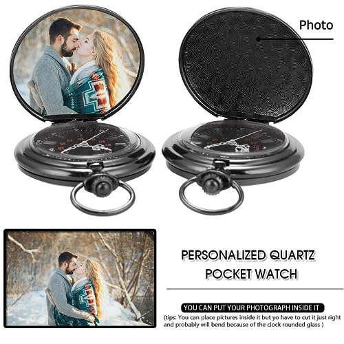 Image of Groomsmen Gift Set of 1 Pieces Best Man Gift for Wedding Groomsman Pocket Watch Proposal Engraved Vintage Pocket Watches for Men Roman Numerals Quartz Pocket Watch