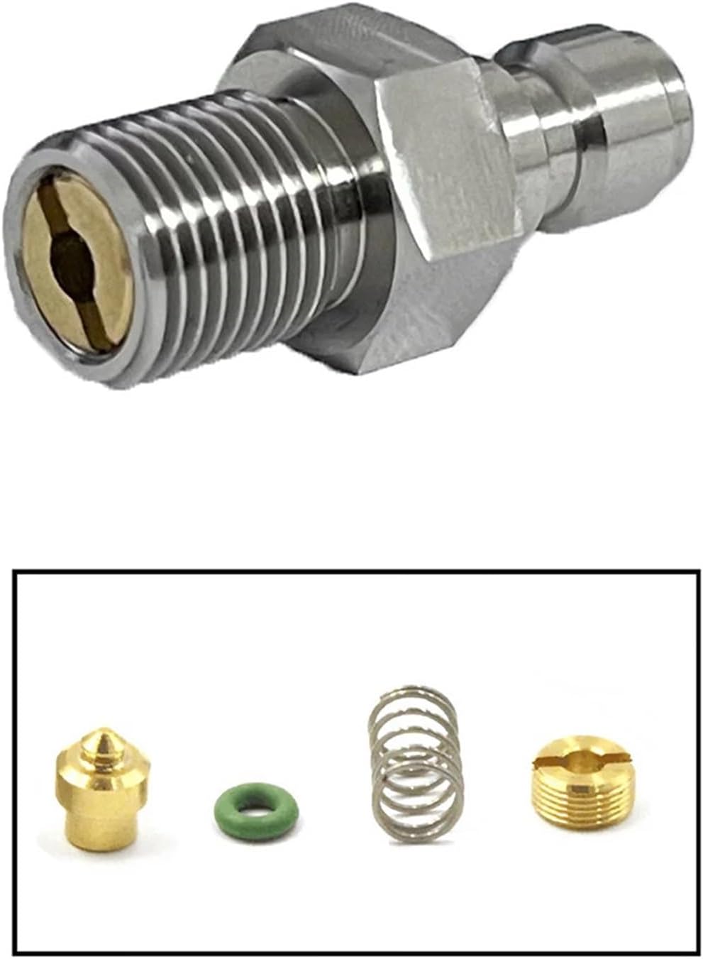 8mm Way Valve Quick Connect Check Valve 304 Stainless Steel Connector Pneumatic BSPP/NPT/M10 Thread Quick Connection Check Valve(BSPP Short)