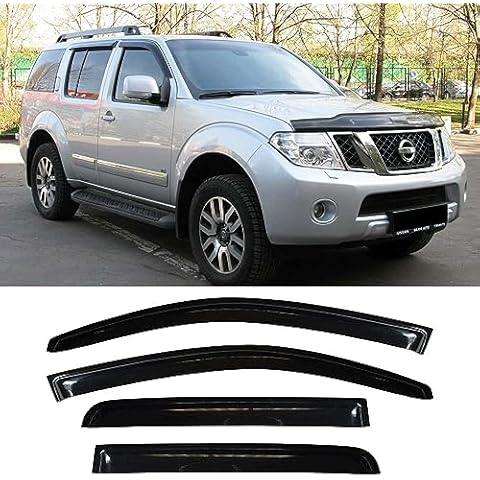 STARTSHIP 94512 Side Window Wind Deflector,4pcs Outside Mount Style Shade Sun Rain Guards Set,Dark Smoke Nice Window Visor fit for 2005-2012 Nissan Pathfinder Cover