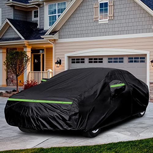 Image of Waterproof Car Cover Compatible with Chrysler 300 300C 2011-2025, 210T All Weather Car Covers with Inner Cotton for Dust Snow Rain Protection
