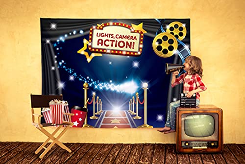 Telón Fotográfico Temático Hollywood 4.5x6 Pies Kit DIY miniatura 6
