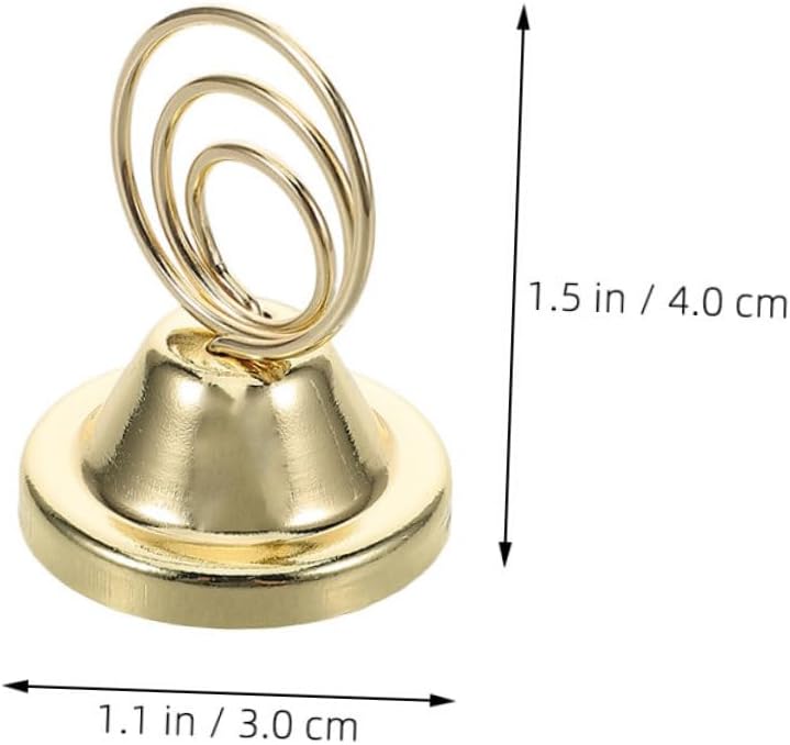 12pcs Metal Picture Holders for Tables Stylish Memo Clips for Weddings Parties Valentine Day Charming Round Design Table Number Photo Display Stands