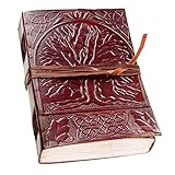  ANUENT Leder-Tagebuch Prime Clearance Verkauf Notizbuch Tagebuch Handarbeit blanko Buch Vintage Schreiben gebundener Einband New Skizzenbuch braun Retro Seiten Reise Papier liniert Antik Back to Colle