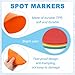 PATIKIL 6 Inch Flat Cones,10 Pcs Spot Markers Small Flat Soccer Training Cones for Football Basketball Agility Practice Sports Training Equipment, Orange