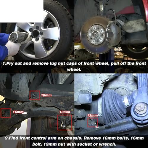 Kit buje brazo de control delantero rojo para suspensión de ruedas de VW Jetta Golf MK2 MK3 MK4 4