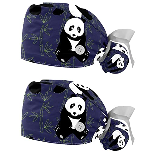 Casquettes de Travail Respirantes JDEZ Lot de 2 Chapeaux Bouffants
