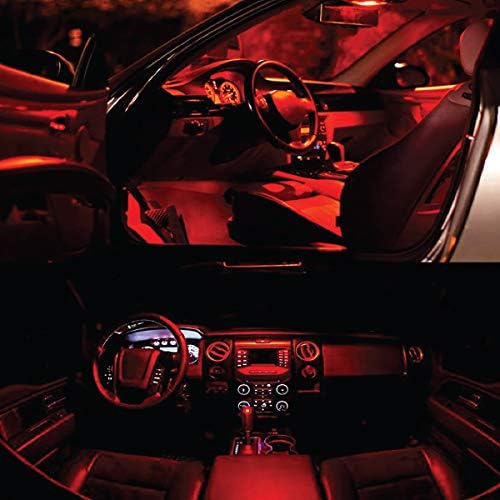 Jtech 10x 194 168 2825 T10 5-SMD Red LED Car Lights Bulb