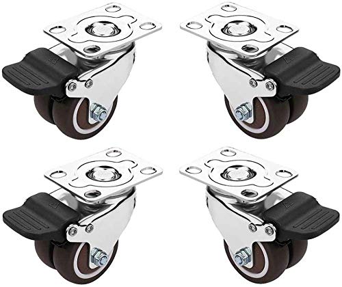Roulettes pivotantes avec frein double action NMDCDH pour charge lourde