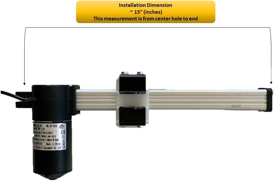 Mulin Power Recliner Motor Replacement with Cord Model ML18-026 Electric Drive Pusher Linear Actuator for Sofa Lift Chair Couch Massage Seat Bed Same as ML8-175 & ML18-033