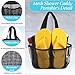 Chapou 8 Packs Mesh Shower Caddy Portable Large Shower Caddy Dorm with 8 Pockets and Handles Quick Dry Shower Bags Hanging Bath Bag Dorm Room College Essentials for Bathroom Gym Camp (Black)