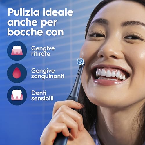 Oral-B iO 3 Spazzolino Elettrico, 1 Testina, Custodia, Dentifricio, Nero 6 Oral-B iO 3 Spazzolino Elettrico, 1 Testina, Custodia, Dentifricio, Nero - immagine 6