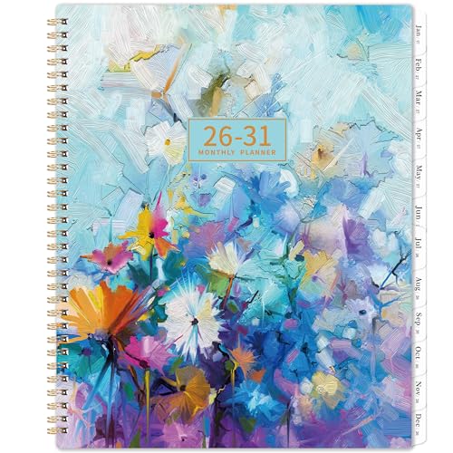 2026-2031 Monthly Planner - 5 Year Monthly Planner/Calendar 2026-2031, July 2026 - June 2031, 9" x 11", Twin-Wire Binding, 60 Month Tabs, Back Pocket, Notes, Holidays, Transparent Waterproof PP Cover
