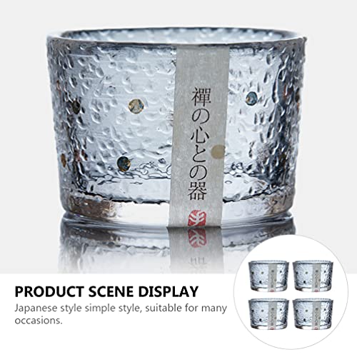 Luxshiny Copos de saquê de vidro, copos de chá japoneses, copos de chá, copo de vidro universal, cop