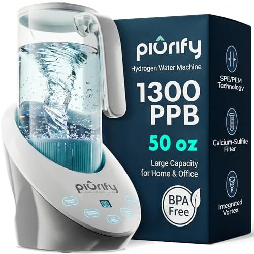 PIURIFY 3 in 1 Hydrogen Water Machine | BPA-Free Tritan | 50 OZ |...