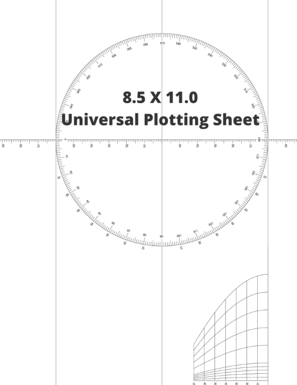 8.5 X 11.0 Universal Plotting Sheet: 100 Plotting Sheets