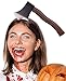 Produktbild Balinco Axt Haarreif mit Blut Halloween, Kopfschmuck blutige Axt im Kopf, Zombie Kostüm Zubehör, Horror Haarschmuck blutig, für Erwachsene, Damen, Herren