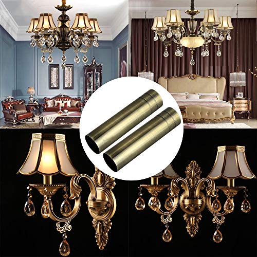 Bqlzr 10Cm Height 2.5Cm Outer Dia Double-Line Chandelier Candle Light Cover Sleeves Socket Pack Of 6 #TOP2