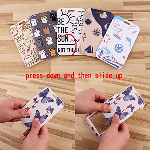Juanooo Blue Id Badge Card Holder Lanyard For Keys Cute Butterfly Key Lanyard For Women Girls Kids For Id Badges Aesthetic Preppy Students Keychain Lanyard For Id Holder #TOP3