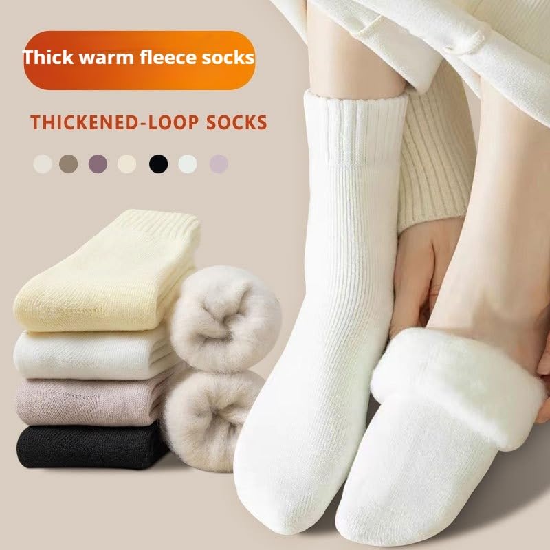 Wool and cashmere round socks, winter casual warm round socks, soft and breathable wool and cashmere women's socks3