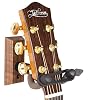 String Swing Guitar Wall Mount Hanger with Keeper Strap- Electric Acoustic and Bass Guitars CC01K-BW