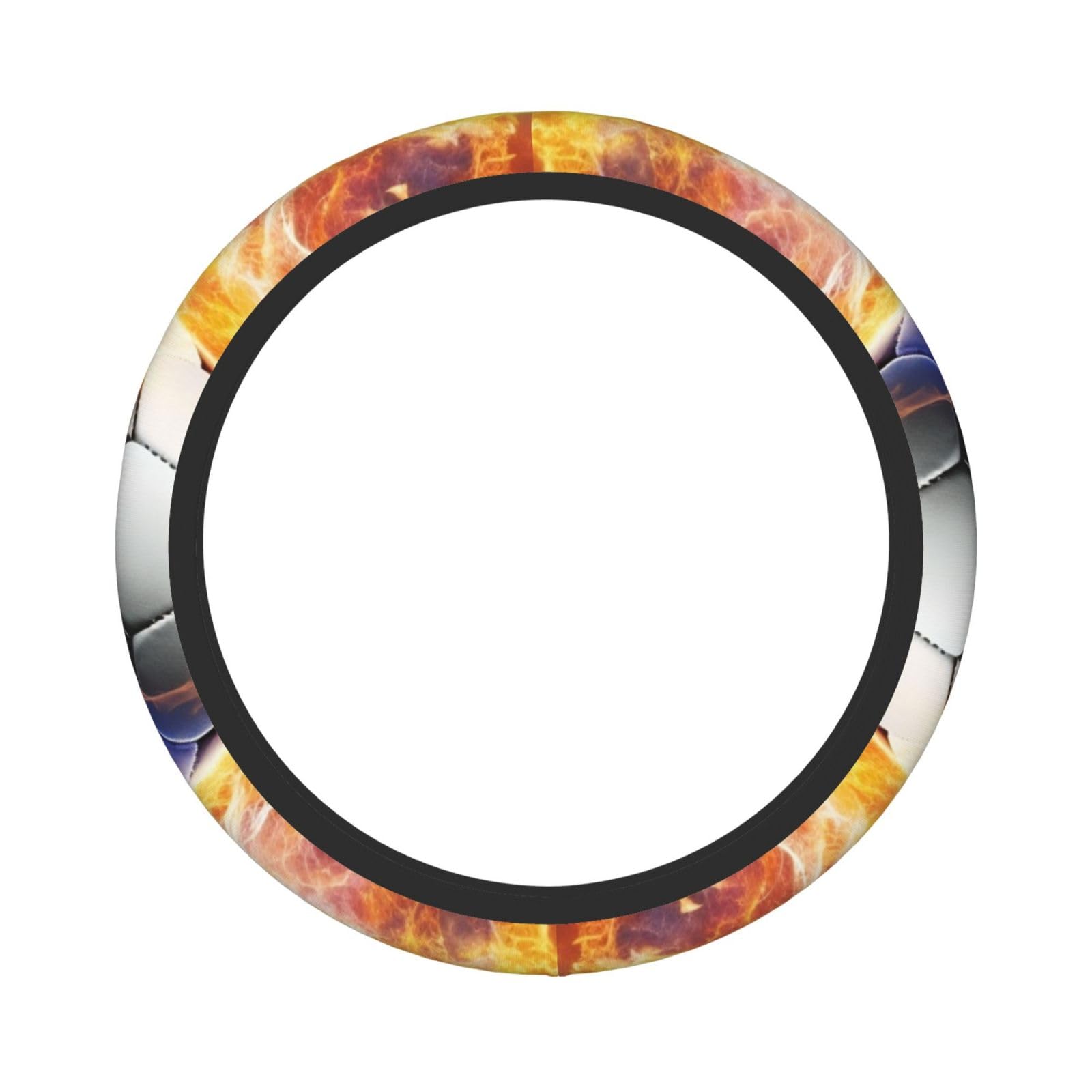 Housse De Volant De Voiture Pour Tous Les Modèles Brûlant Ballon De Football élastique Protecteur De Volant Antidérapant Protecteur De Décoration Pour Femme Homme Protecteur De Roue De Voiture