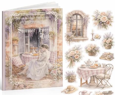 Vintage Floral Scrapbook Stickers for Junk Journaling Supplies