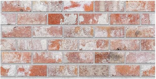 IZODEKOR Paneles imitacion ladrillo-Revestimiento de paredes, paneles de poliestireno para salón,cocina,baño,dormitorio y Teras, paneles decorativos 3d para uso interiores y exterior|Casa de Piedra