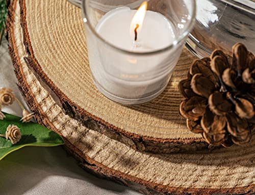 Set Of (10) 9-10 Inch Wood Slices For Centerpieces! Wood Slice Centerpieces, Wood Rounds, Tree Slices (9 Inch) #TOP6