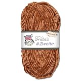 Frida's #Zweite Wolle 100g Chenille Wolle Amigurumi Stricken & Häkeln weich (37   Braun)