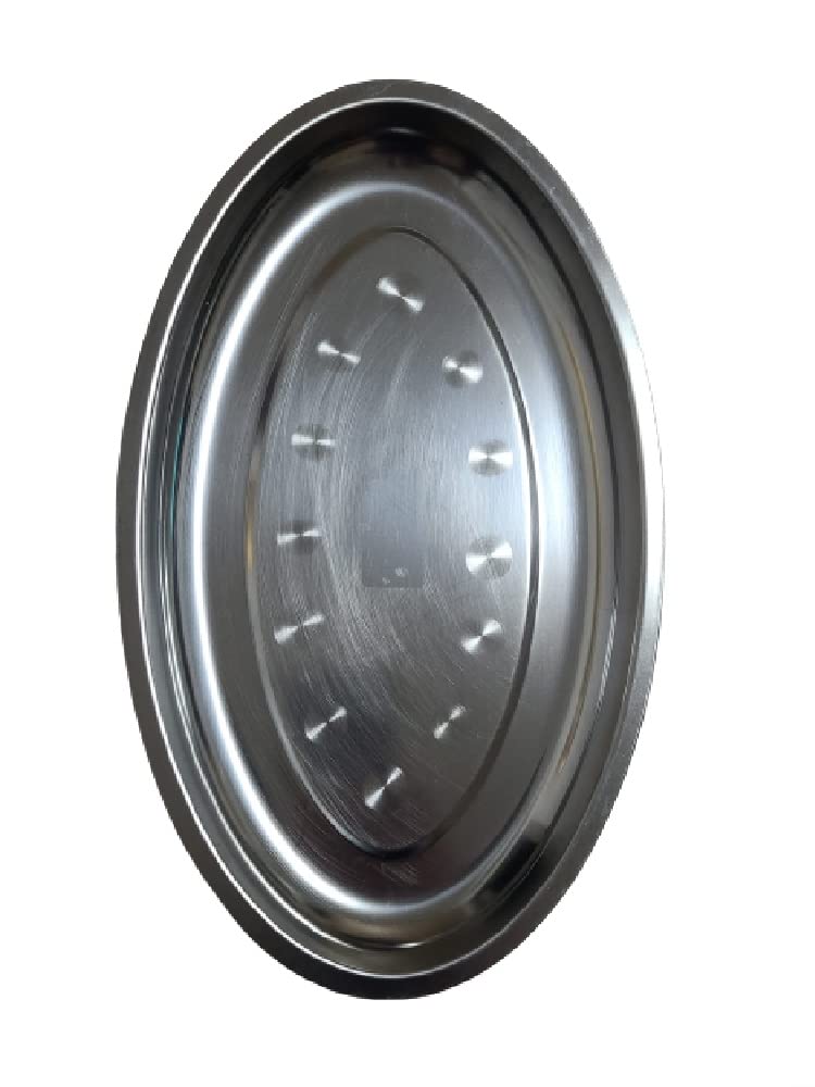 Platos de acero grandes con detalle de llavero Marc para regalar