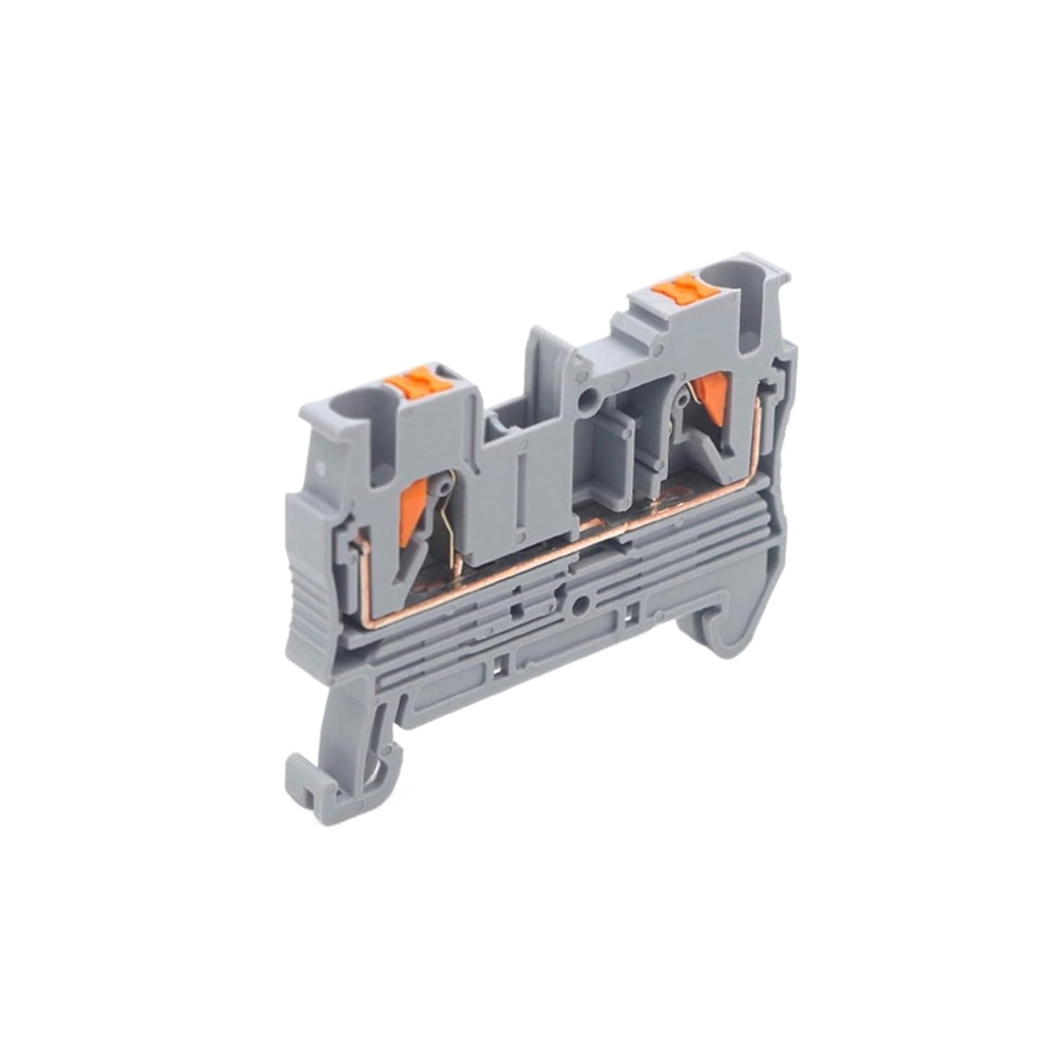 100pcs PT2.5 Push-in Spring Cable Screwless 2.5mm NS35 DIN Rail Terminal Blocks(Blue)