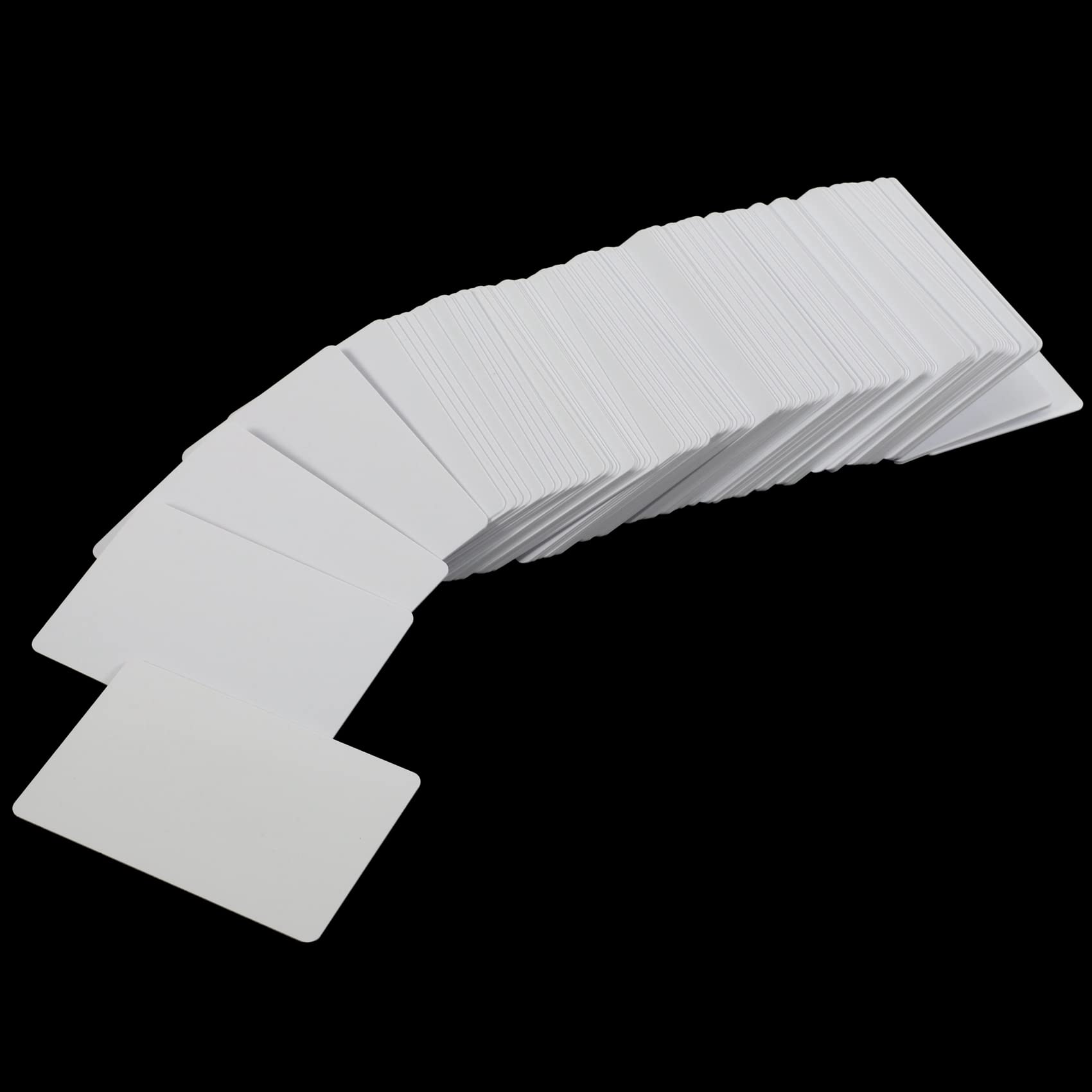 Lot de 200 cartes de visite en plastique PVC - Double face - Impression à chaud - En plastique avec maillon