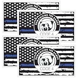 4PCS Thin Blue line Sticker Code 4, American Flag Thin Blue Line Car Decal, Police Support Stickers, for Cars Trucks Window Laptop Waterproof Decals