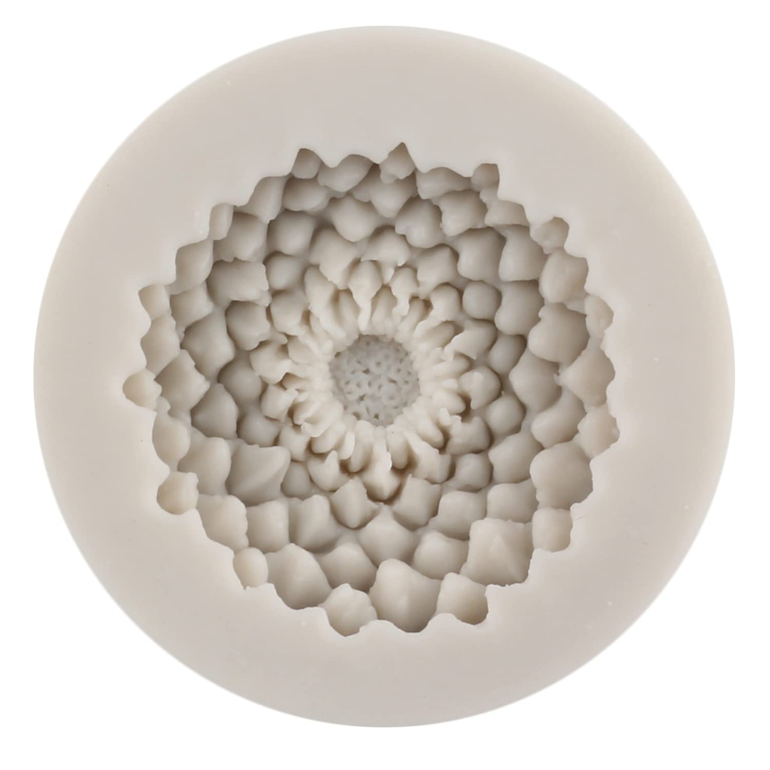 MYPRACS Chrysanthemum Flower Silicone Mould Flower Fondant Moulds Daisy Chocolate Candy Mould for Cake Decorating Cupcake Topper Polymer Clay Gum Paste Set of 6 - Image 3