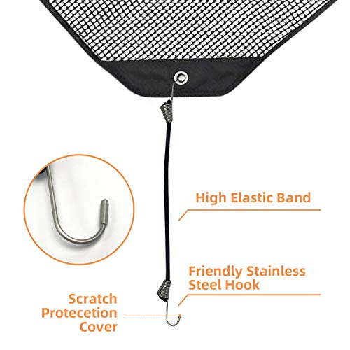 Jeacent AC Cover All Season Top Air Conditioner Leaf Guard Open Mesh Air Conditioner Cover for Outside Units Black, (28"×28")