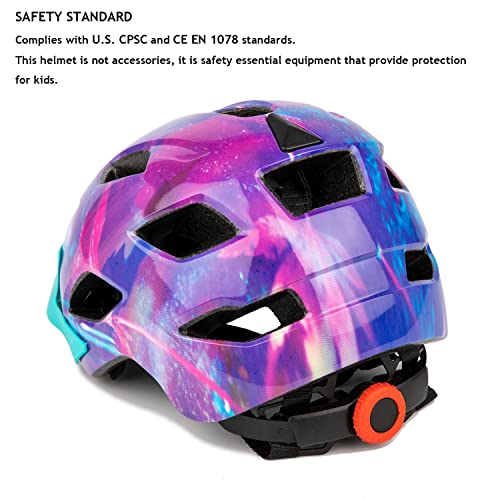 Image of Kids Helmet, Exclusky Kids Bike Helmet Adjustable Safety Lightweight Children Bicycle Helmet for Kids Skating Cycling Scooter Boys and Girls Bicycle Helmets Ages 5-8-14