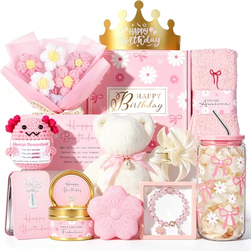 Birthday Gifts for Women,Unique Gifts Basket Ideas for Women Pink