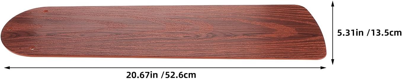 3pcs Replacement Fan Blades for Ceiling Fan - Wood Grain Waterproof Weatherproof Blades for Broken Substitution Indoor Outdoor Summer (Dark Red)