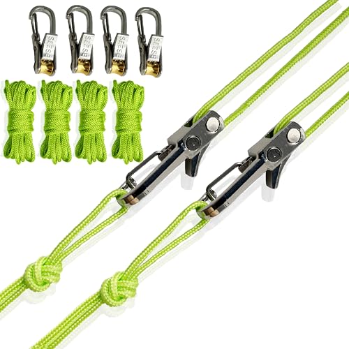 SEESE Rope Tightening Tool & Tensioner: Retractable Rope with Alloy Buckle for Outdoor Enthusiasts - Perfect for Camping Tent Building Tarp Tie Downs Hammock Installation & Outdoor Gear Securing
