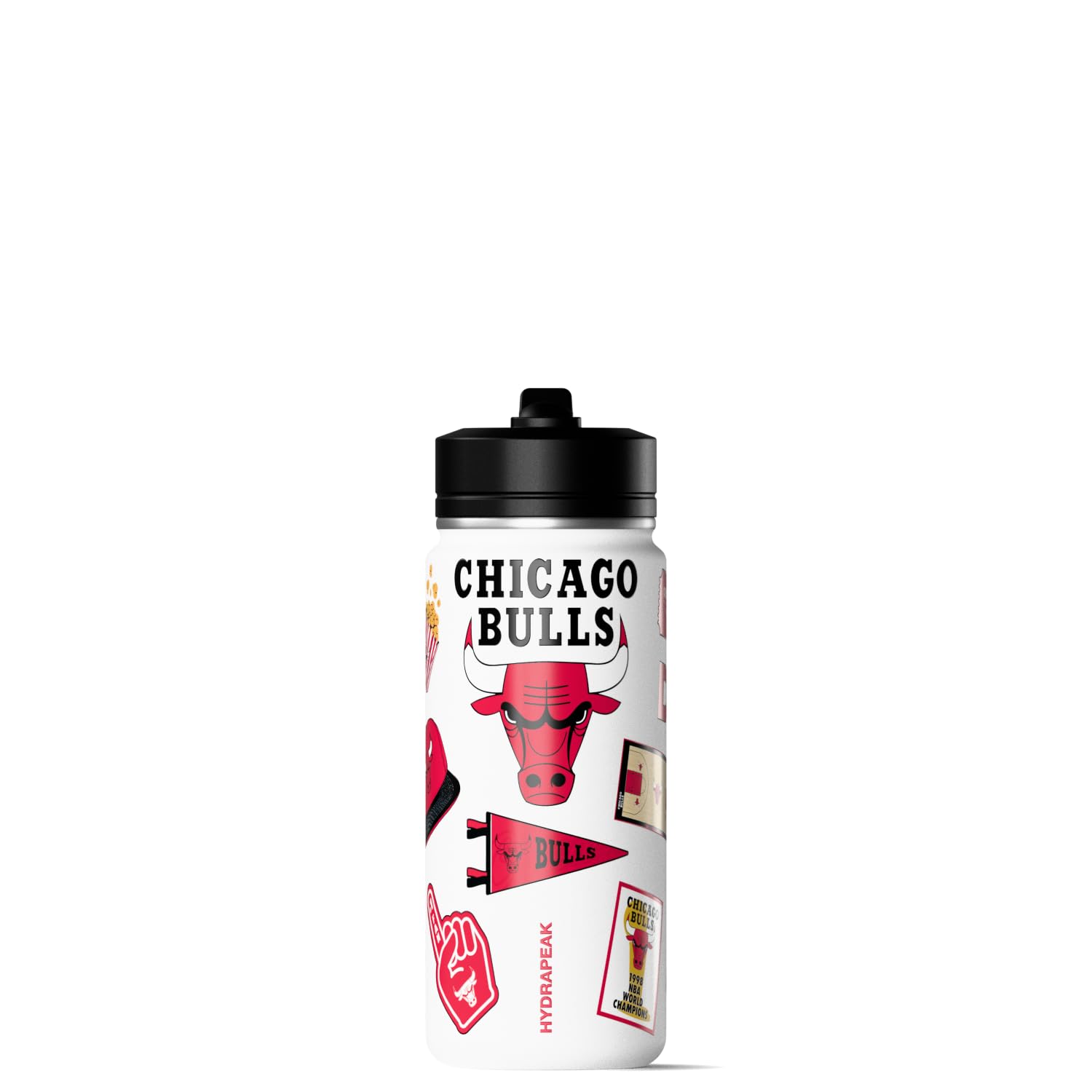 Hydrapeak NBA Offiziell lizenzierte Los Angeles Lakers Active Water Bottle mit Becherdeckel und Griff, wiederverwendbar, Edelstahl, doppelwandig, isoliert, Sportgeschenk