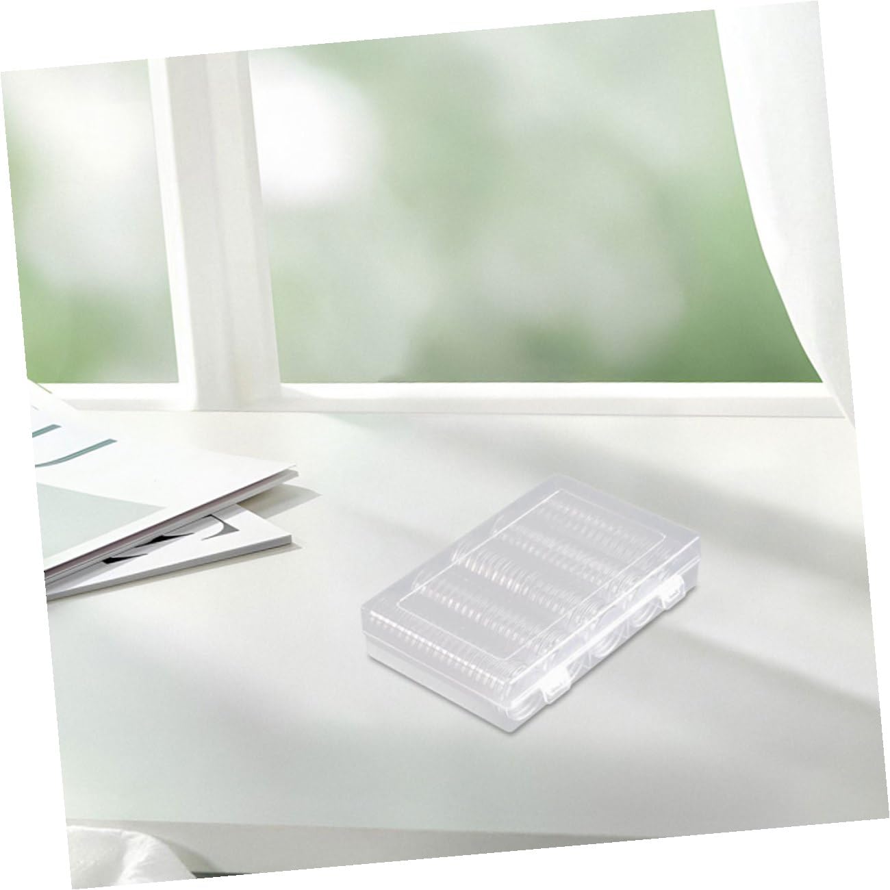 jojofuny Portamonete in Plastica 2 Set Chiusura Ermetica e Finestra Trasparente per Monete da 17/20/25/27/30 Mm