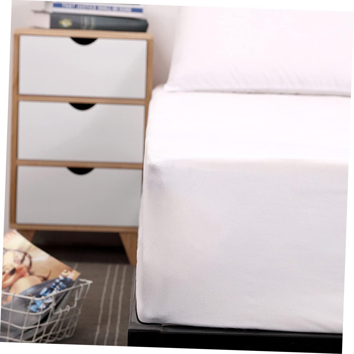 Fitted Sheet Queen Mattress Protector Machine Washable Mattress Pad Cover