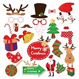 Christmas Photo Booth Props，Christmas Photo Booth Props, Christmas Selfie Props, Christmas Themed P